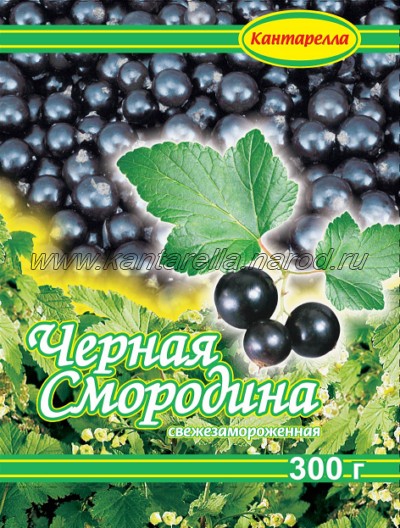 Черная смородина 300гр 1/8 Кантарелла